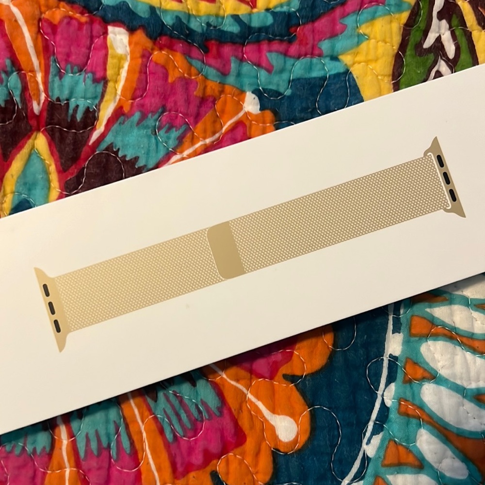 Gold Stainless Steel Milanese Loop Apple Watch Band, 44mm